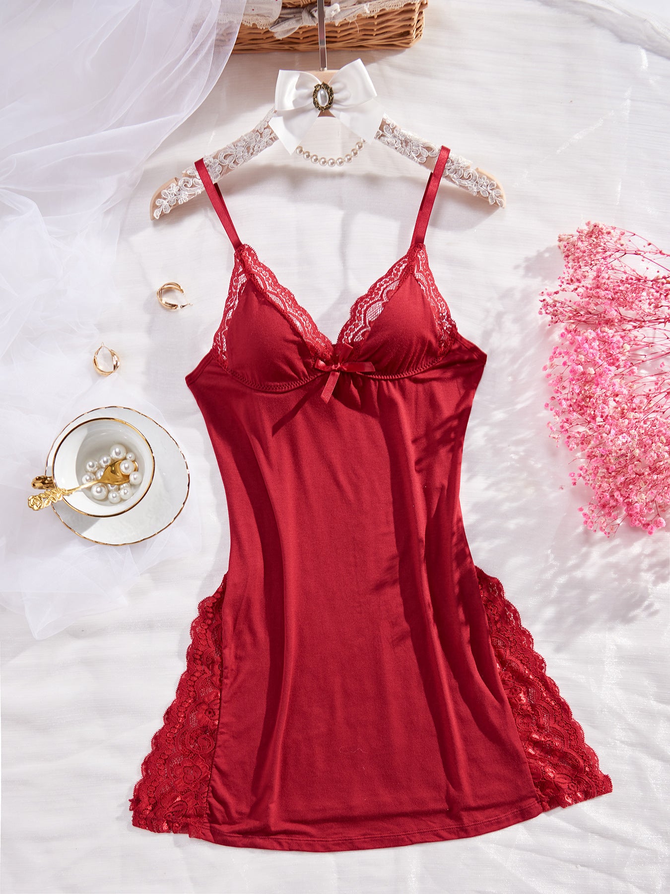 See-Through Lace Babydoll